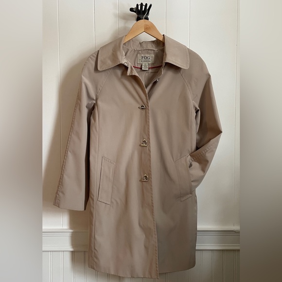 London Fog Small women’s Y2K tan trench coat - Picture 1 of 6